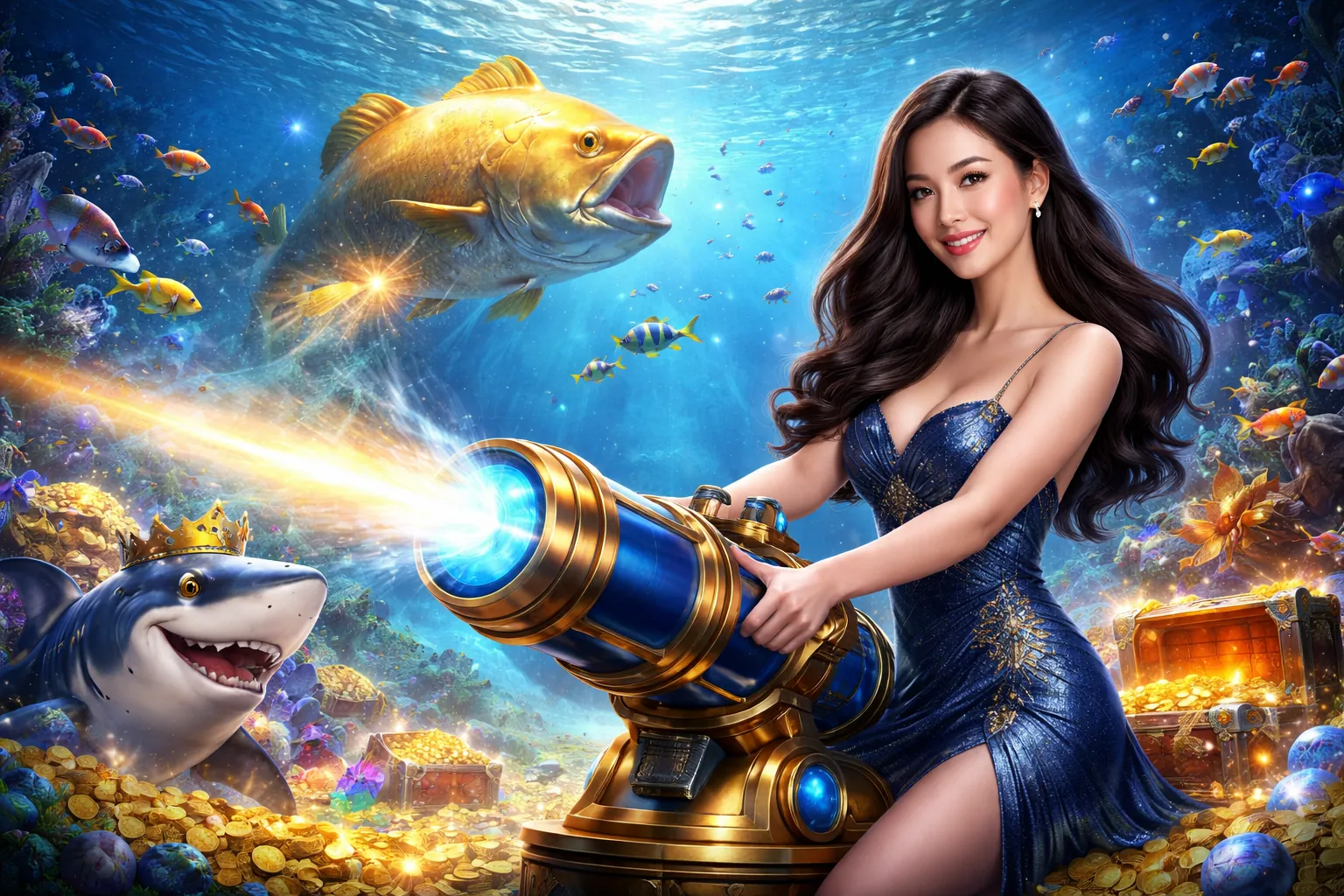 Hình ảnh chủ đạo game bắn cá sôi động của Jun88 VIP 2026